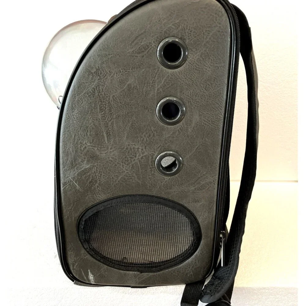 Backpack Cat Carrier - S - Gray - By Boots & Barkley (NEW) Up To 15#